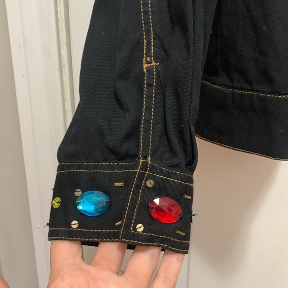 3/$15 💯% cotton Bea classics black size 20 jacket with jewels - Picture 4 of 7